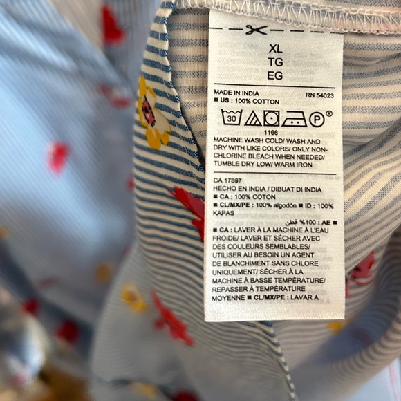 Cotton stripped mini dress with buttons - Picture 6 of 6